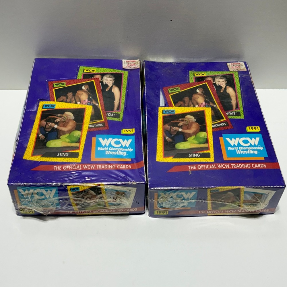 WCW World Championship Wrestling 1991 Trading Cards Sealed Box Lot of 2 Impel